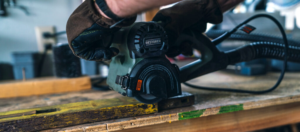 Reclaimed wood lumber cleanup