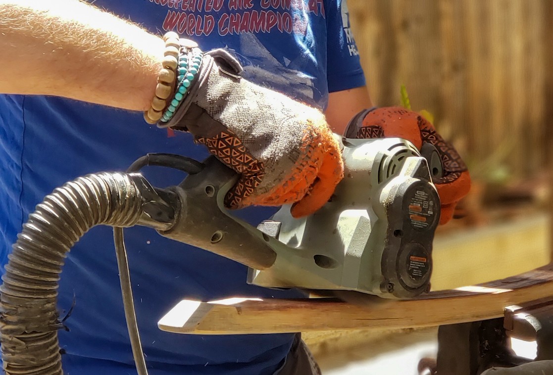 whiskey-barrel-stave-cleaning